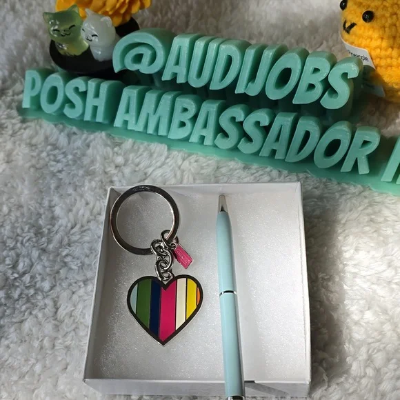 Coach Legacy Keychain   and COACH Mini Pen,  2 Fer NWOT - Picture 3 of 11